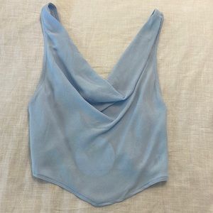 Blue crop top
